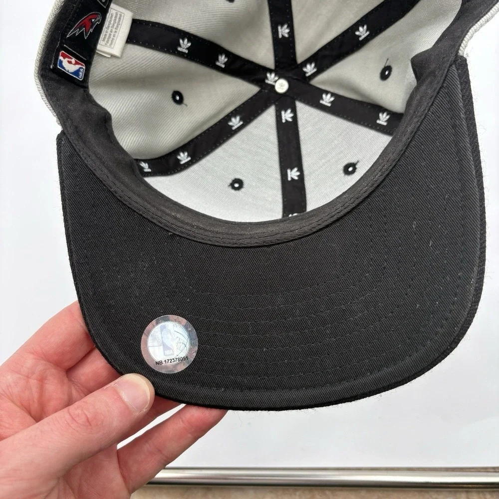 Adidas Atlanta Hawks Neon Hawk Logo Snapback Hat Grey Black NBA Cap 2012